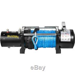 Electric Winch 8000LBS Waterproof Truck Trailer 90FT Synthetic Rope Offroad