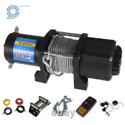 Electric Winch Atv/utv Wireless Winch Kit 4500-lb Pull 12 Volt Motor