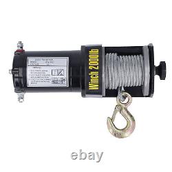 Electric Winch Kit 2000LBS 24V Electric Winch Electric Winch Kit Steel Wire Rope