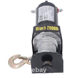 Electric Winch Kit 2000LBS Electric Winch Electric Winch Steel Wire Rope Copper