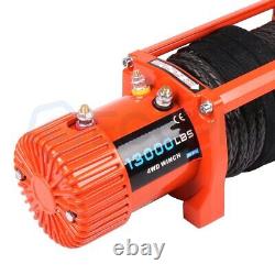 Electric Winch Tow Trailer 13000LBS 26m Synthetic Rope For 07-20 Jeep Wrangler