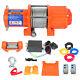 Electric Winch Towing Trailer Steel Cable 12v 4500lb Off Road Withwireless Remote