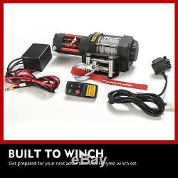 Electric Winch Waterproof 3500LBS Steel Cable Line with Remote Control for ATV UTE