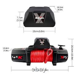 Electric Winch XPV 14500LBS 12V 4WD Synthetic Red Rope Arrival Jeep Towing Truck