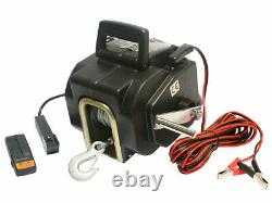 Electrical Boat Winch 12v, Steel Cable Towing Kit 3500lbs 1587kg +wireless Rc