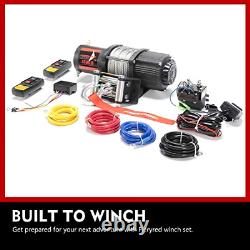 FIERYRED 12V 4500LBS Electric Steel Cable ATV Winch Kit Towing UTV Road Trailer