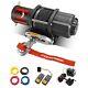 Fieryred 12v Electric Winch With Synthetic Rope 4500lbs Wireless Towing Winch