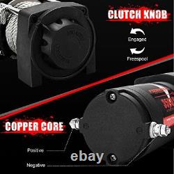 FIERYRED Electric 12V 3500lb Winch Steel Cable Winch Kits for UTV ATV with Bo
