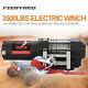 Fieryred 3500lbs Electric Winch Waterproof Atv Ute With Steel Cable Remote Control