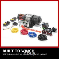 FieryRed 4500LBS Electric Winch for ATV UTE Offroad withSteel Cable Remote Control
