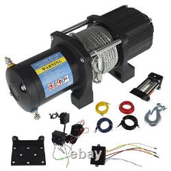 For ATV/UTV 4500lbs 12 Volt 1.6 Hp Motor Electric Winch With 50ft Wire Rope
