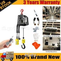 Heavy Duty 1100lbs Electric Cable Hoist Crane Lifting Garage Auto Shop Winch US