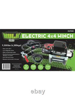 Hulk 4x4 Electric Winch 12V 9500Lb Steel Cable (HU9500)