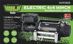 Hulk 4x4 HU9500S Electric Winch 4300kg 9500Lbs Steel Cable Wireless Remote IP67