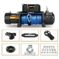 In USA 12000lbs Electric Winch Synthetic Rope 4WD Towing Trailer Truck Off-Road