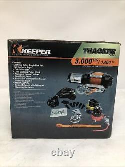 Keeper Electric Portable Winch 3000LBS12V UTV/ATV Trailer OffRoad Synthetic Rope