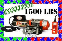 Keeper KAC1500 110/120V AC Electric Winch with Hand Held Remote 1500 lbs