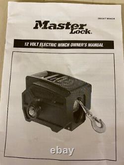 Master Lock Electric Portable 2000lb Winch 12v Trailer Truck Car Boat BWK101