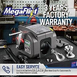 Megaflint Trailer WinchReversible Electric Winch for Boats up to 6000 lbs. 12V