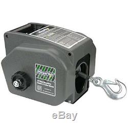 Megaflint Trailer Winch, Reversible Electric For Boats Up To 6000 Lbs. 12V And