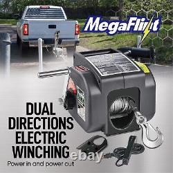 Megaflint Trailer Winch, Reversible Electric Winch, for Boats up to 6000 lbs. 1