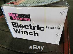 Mile Marker 4500 LBS Electric Planetary Winch 76-50115, PE4500 1/4x80' Cable