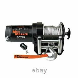 Mile Marker 76-50200 12V Electric ATV/UTV Utility Winch 2000 lb Capacity Black