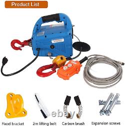 NEWTRY 1100Lbs Electric Hoist Winch 110/120 Volt Wire Control 16Ft/Min