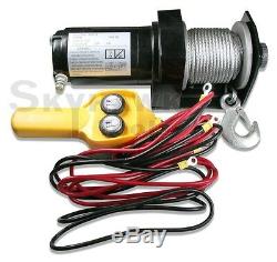 New 2000 lbs ELECTRIC TRAILER RECOVERY WINCH ATV/BOAT/TRUCK/CAR 12V Input 1 HP