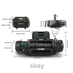 New Electric Winch Synthetic Rope with Wireless Handheld Remote and Wired Handle