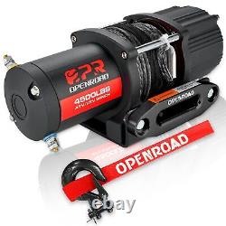 OPENROAD Electric Winch 4500lbs, ATV Winch 12V Waterproof Kits