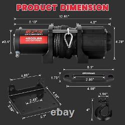 OPENROAD Electric Winch 4500lbs, ATV Winch 12V Waterproof Kits