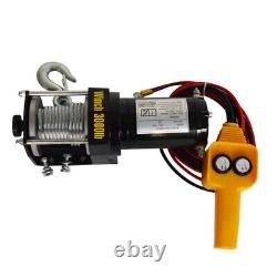 Off Road Electric Winch Single Line 12V 3000LbS Auto Car 12V Electric Recovery