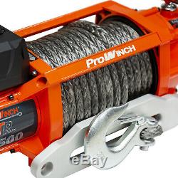 Prowinch 17500 lbs Electric Waterproof Winch Synthetic Rope 12V Wireless