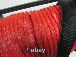 RUGCEL 13500lb Waterproof Electric Red Synthetic Rope Winch (NOT COMPLETE)