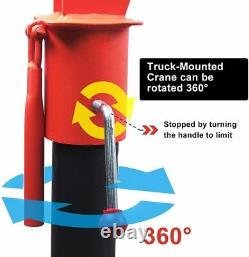 RUGCEL WINCH 1100lb Folding Truck-Mounted Crane with Wireless Electric Winch