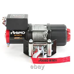 Rhino Electric Winch Wireless 4500Lb / 2040Kg 12v Carbon Black