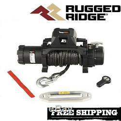 Rugged Ridge Trekker 10,000 lbs Winch With Synthetic Rope & Wireless Remote