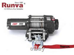 Runva 3500lb ATV UTV 12V Towing Recovery Electric Winch