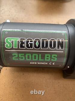 STEGODON Electric Winch 2500lbs 12V DC Steel Cable with Remote ATV UTV