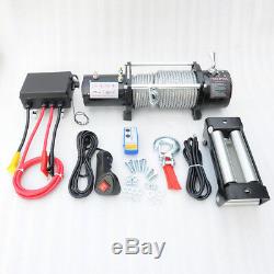 STO 12000LB Electric Recovery Winch Universal DC12V/24V Steel Cable Rope Towing