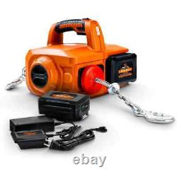 SUPERHANDY-GUO075 1000lbs Max, Portable Electric Winch with Braided Steel Cable