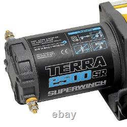 Superwinch 1125270 Terra Vehicle Mounted 12V Electric 2500lb Capacity Rope Winch