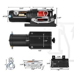 TYT 12V 2500LBS Load Capacity Electric Winch Synthetic Rope Winch