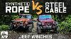 The Best Winch Line For Your Jeep Wrangler Steel Cable Vs Synthetic Line