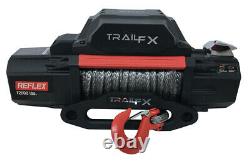 TrailFX 12V Electric Winch with Synthetic Rope & 12,000 lbs. Capacity WRS12B