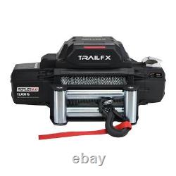TrailFX 12,000 lbs Reflex 2.0 Remote Electric Winch With Synthetic Wire Rope 94