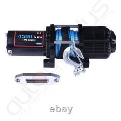 UTV Winch ATV Winch 4500LBS Electric Cable Winch Synthetic Rope 4WD Off Road 12V