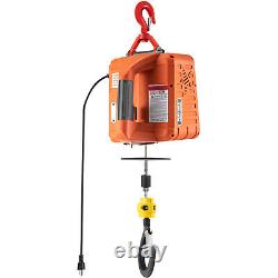VEVOR 1100lbs Portable Electric Hoist Winch with Wireless Remote Control 25ft Lift