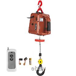VEVOR 110V Portable Electric Hoist Winch AC Corded 1100 lbs Remote Control